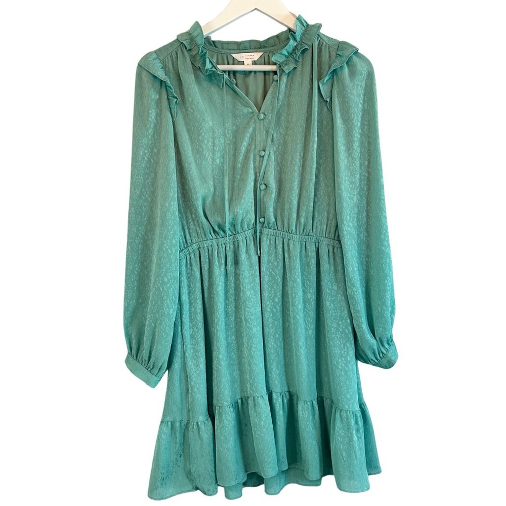 Women’s Teal Dress with Ruffle Details